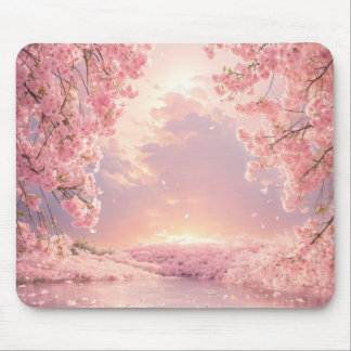Etheral Cherry Blommar Vatten Musmatta