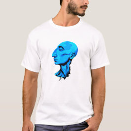 Etheral Contemplation i Blue ansikte T Shirt