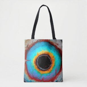 Etheral Cosmic Öga Universum Vibrant Abstrakt Art Tygkasse