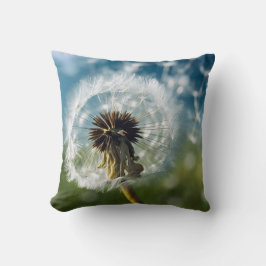 Etheral Dandelion Dreams Elegant Botanical Kudde