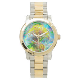 Etheral Dandelions i Neon Dreamscape Armbandsur