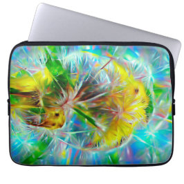 Etheral Dandelions i Neon Dreamscape Laptop Fodral