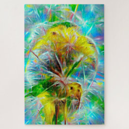 Etheral Dandelions i Neon Dreamscape Pussel