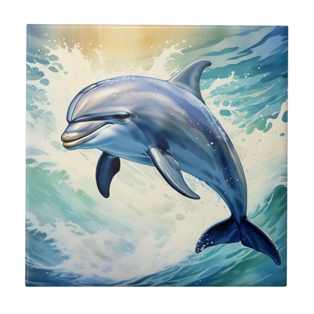 Etheral Dolphin Marine Kakelplatta (Framsidan)
