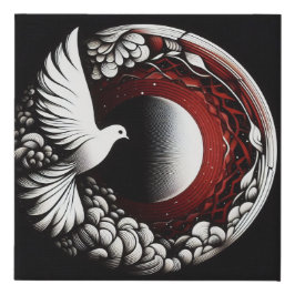 Etheral Dove Planet - Noir Bläck och Red Mandala