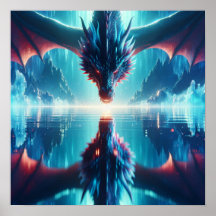 Etheral Dragon Reflection Ai Art