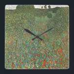 Etheral Dreams: Gustav Klimts Mohnfeld Fyrkantig Klocka<br><div class="desc">"Gustav Klimts Mohnfeld (Poppy Fält) Wall Clock" - ett mästerverk som överskrider tiden. Lägg dig i tidlös allure av Klimts artister med den högkvalitativa digitalt förbättrade väggklockan. Varje utsökt detalj och brinnande färg i "Mohnfeld" kommer till liv med fantastisk upplösning. Designad för dem som uppskattar konst- och estetikfusionen, den här...</div>