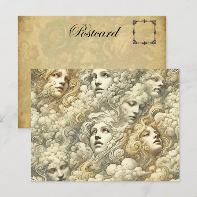 Etheral Drift - Gothic Victorian Helg Vykort (Fram/baksida)