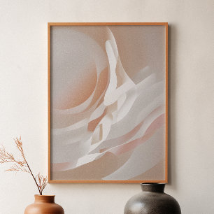 Etheral Dynamics Earthy Tones Abstrakt Art Poster