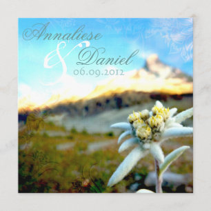 Etheral Edelweiss bröllopsinbjudan Inbjudningar