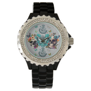 Etheral Elegance: Döskallar och fjärilar 🦋 💀 Armbandsur