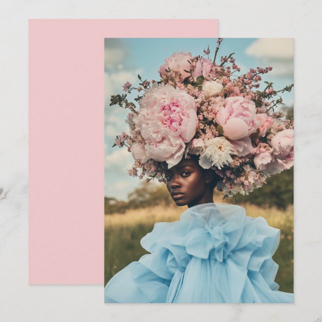 Etheral Elegance i Bloom Inbjudningar (Fram/baksida)