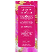 Etheral Elegance: Shock rosa Geode-Inspired Bröllo