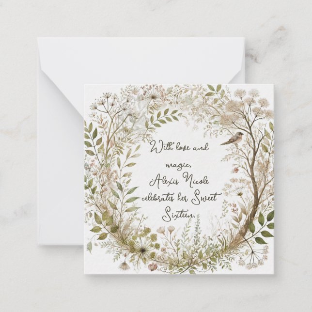 Etheral Enchanted Forest Anteckningskort (Framsida)