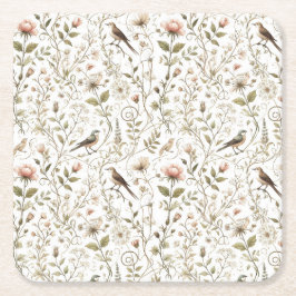 Etheral Enchanted Forest Underlägg Papper Kvadrat