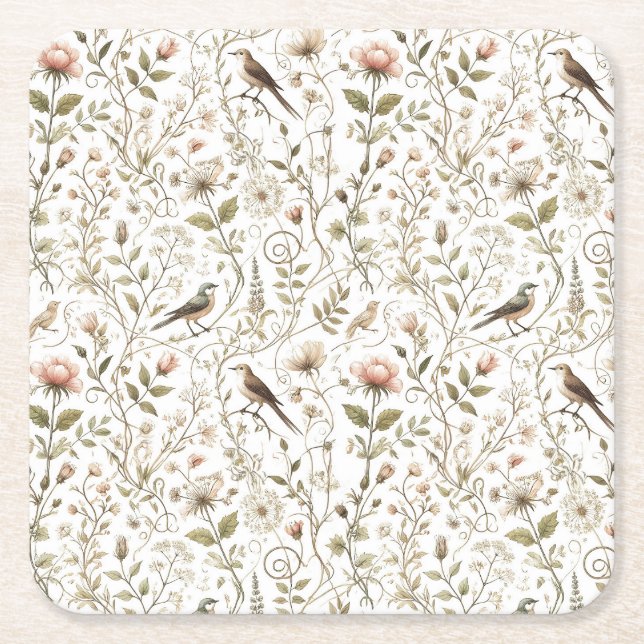 Etheral Enchanted Forest Underlägg Papper Kvadrat (Framsidan)