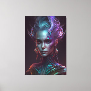 Etheral Enigma: en fantasmal isökig kvinna Canvastryck