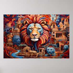 Etheral Essence: African Dreams Porträtt Motivate Poster