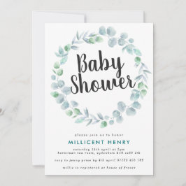 Etheral Eucalyptus and Baby Shower Inbjudningar