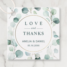 Etheral Eucalyptus Greenery Bröllop Tack Gåvor Etiketter