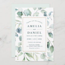 Etheral Eucalyptus Guld Greenery Bröllop