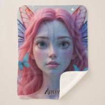 Etheral Fairy Girl: Sherpa Blanket
