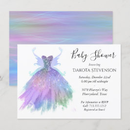 Etheral Fairy Gown | Rainbow Ombre Pastel Sheen Inbjudningar