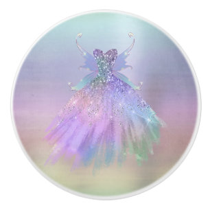 Etheral Fairy Gown Rainbow Ombre Pastel Sheen Knopp