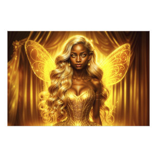 Etheral Fairy princess med glodenaura Fototryck