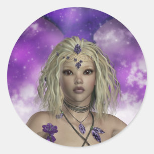 Etheral Fairy Stickers Runt Klistermärke