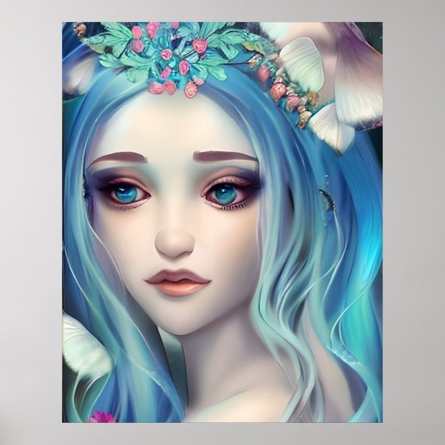 Etheral Fantasy Art | Vacker Fairy Birthday Poster (Framsidan)