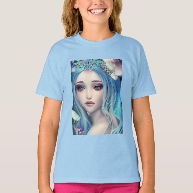 Etheral Fantasy Art | Vacker Fairy Birthday T Shirt (Framsida)