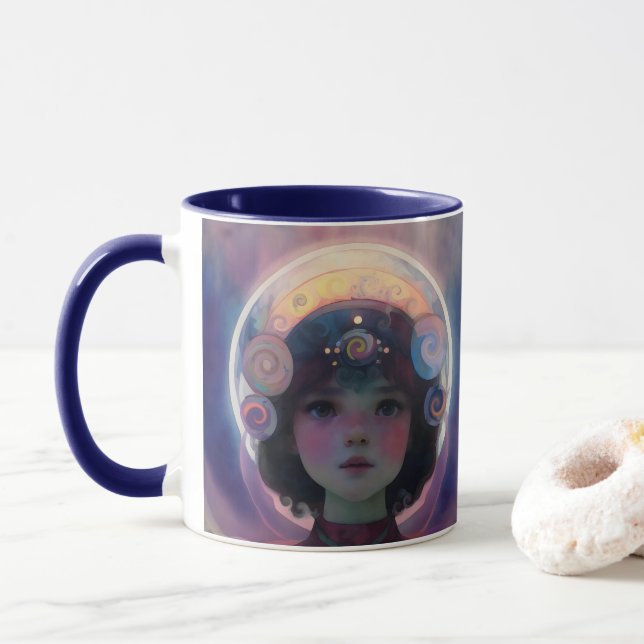 Etheral Fantasy Celestial Child Dream Guardian Mugg (Med munk)