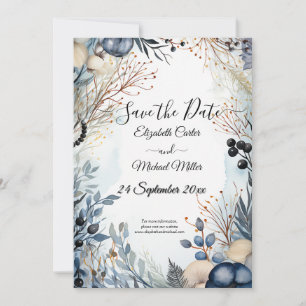 Etheral Flikal Watercolor Serene Foliage Spara Datumet