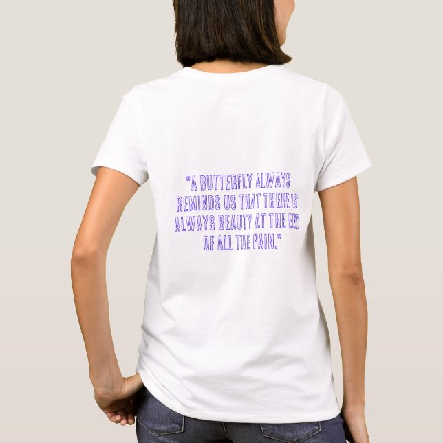"Etheral Flutter: Butterfly-Inspired T-shirt (Baksida)