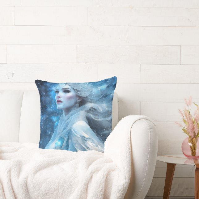 Etheral Frozen Snö Queen Fantasy Art Kudde (Soffa)