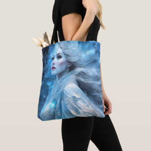 Etheral Frozen Snö Queen Fantasy Art Tygkasse