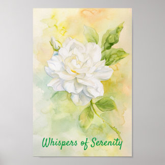 Etheral Gardenia: En doance of Light and Petals Poster