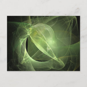 Etheral Grönt Fractal Vykort