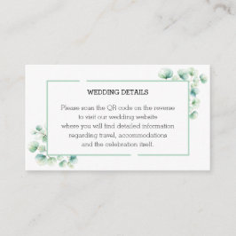 Etheral Grönt Garden Inspired Löv Bröllop QR Tilläggskort