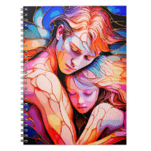 Etheral Guardian Embrace - Fantasy Stached Glass