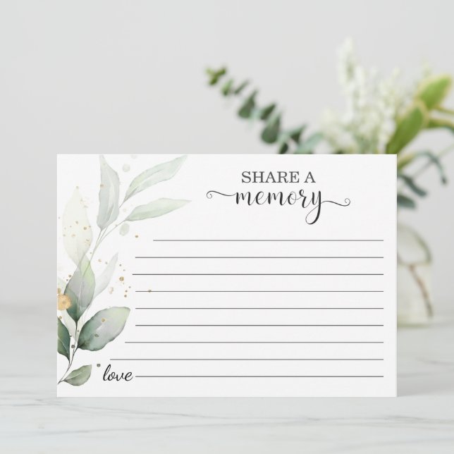 Etheral Guld Löv  en minnesnärvaro Meddelande (Stående Fram)