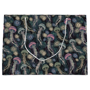 Etheral Jellyfish och Anemones in Teal and Rosa