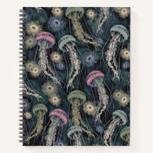 Etheral Jellyfish och Anemones in Teal and Rosa