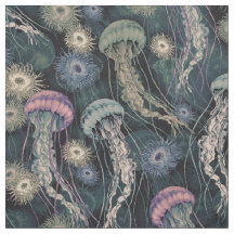 Etheral Jellyfish och Anemones in Teal and Rosa