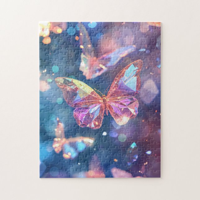 Etheral kristallin Butterflies Pussel (Vertikal)