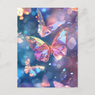 Etheral kristallin Butterflies Vykort