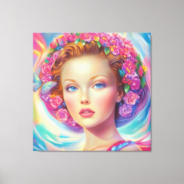 Etheral Krona Porträtt Canvastryck