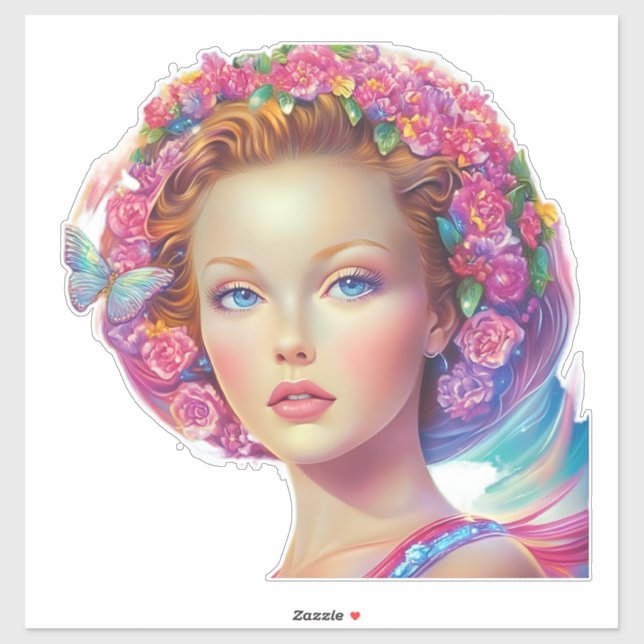 Etheral Krona Porträtt Klistermärken (Ark)