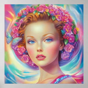 Etheral Krona Porträtt Poster